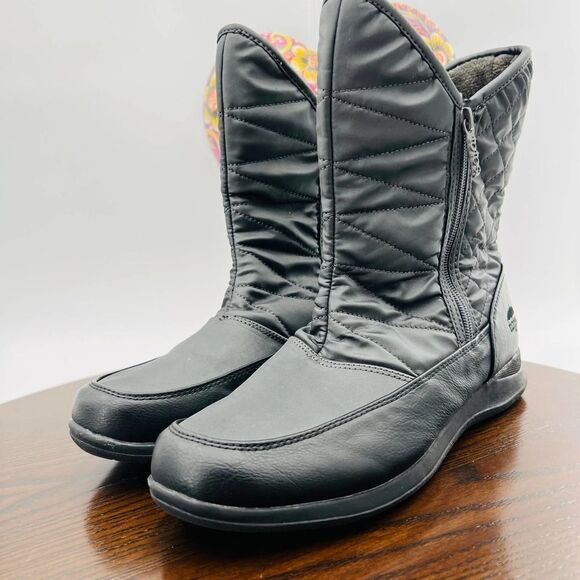Totes Erin Waterproof Snow Gray Boots Size 10 - Picture 7 of 11